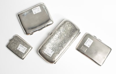 Lot 22 - Four silver cigarette cases