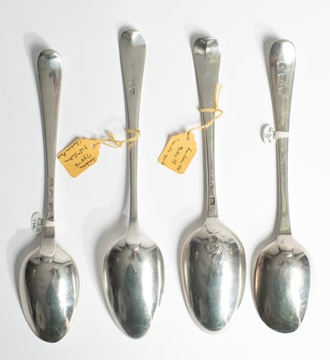 Lot 25 - Four Georgian silver tablespoons