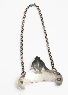 Lot 38 - A George III silver decanter label
