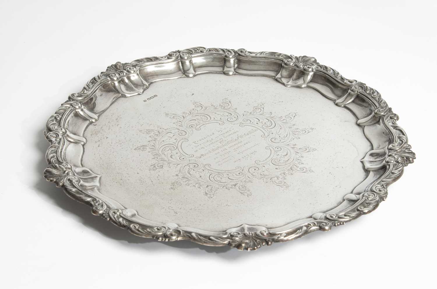 Lot 44 - A silver salver