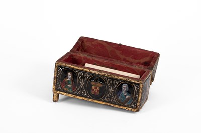 Lot 194 - A mid 16th Century style Limoges enamel reliquary casket