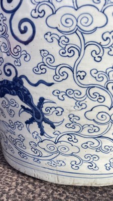 Lot 214 - A rare and large Chinese blue and white jardinière