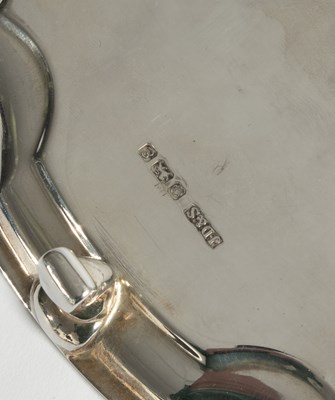 Lot 54 - A silver card tray