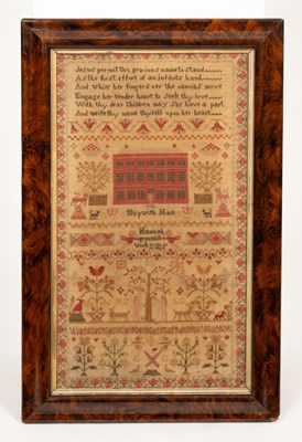 Lot 439 - A William IV needlework school sampler