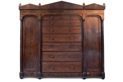 Lot 350 - A Regency mahogany compactum or wardrobe