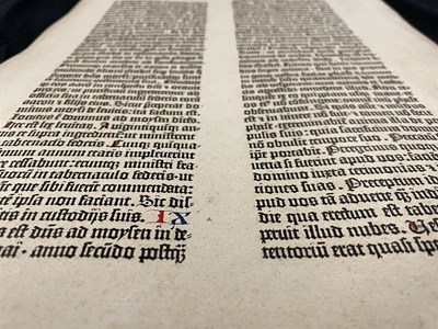 Lot 401 - Leaf of the Gutenberg Bible, Mainz, circa 1455
