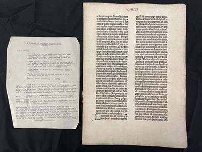 Lot 401 - Leaf of the Gutenberg Bible, Mainz, circa 1455