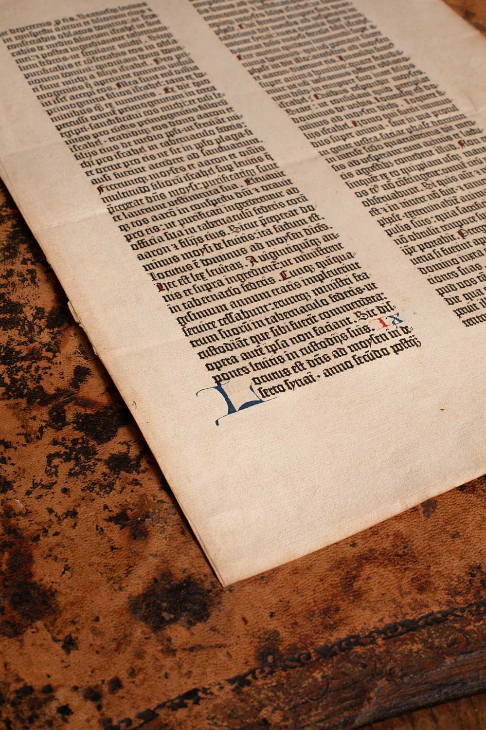 Lot 401 - Leaf of the Gutenberg Bible, Mainz, circa 1455