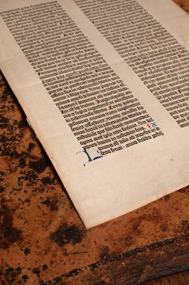 Lot 401 - Leaf of the Gutenberg Bible, Mainz, circa 1455