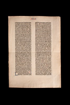 Lot 401 - Leaf of the Gutenberg Bible, Mainz, circa 1455