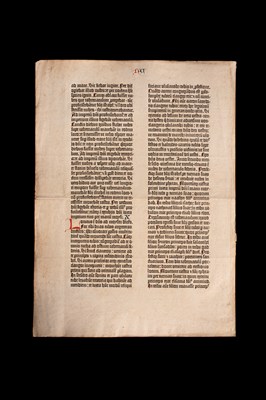 Lot 401 - Leaf of the Gutenberg Bible, Mainz, circa 1455