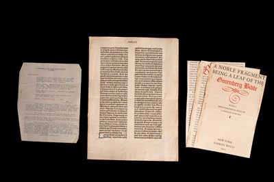 Lot 401 - Leaf of the Gutenberg Bible, Mainz, circa 1455