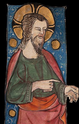 Lot 434 - Christ, in a large initial [Italy (Naples), circa 1325]
