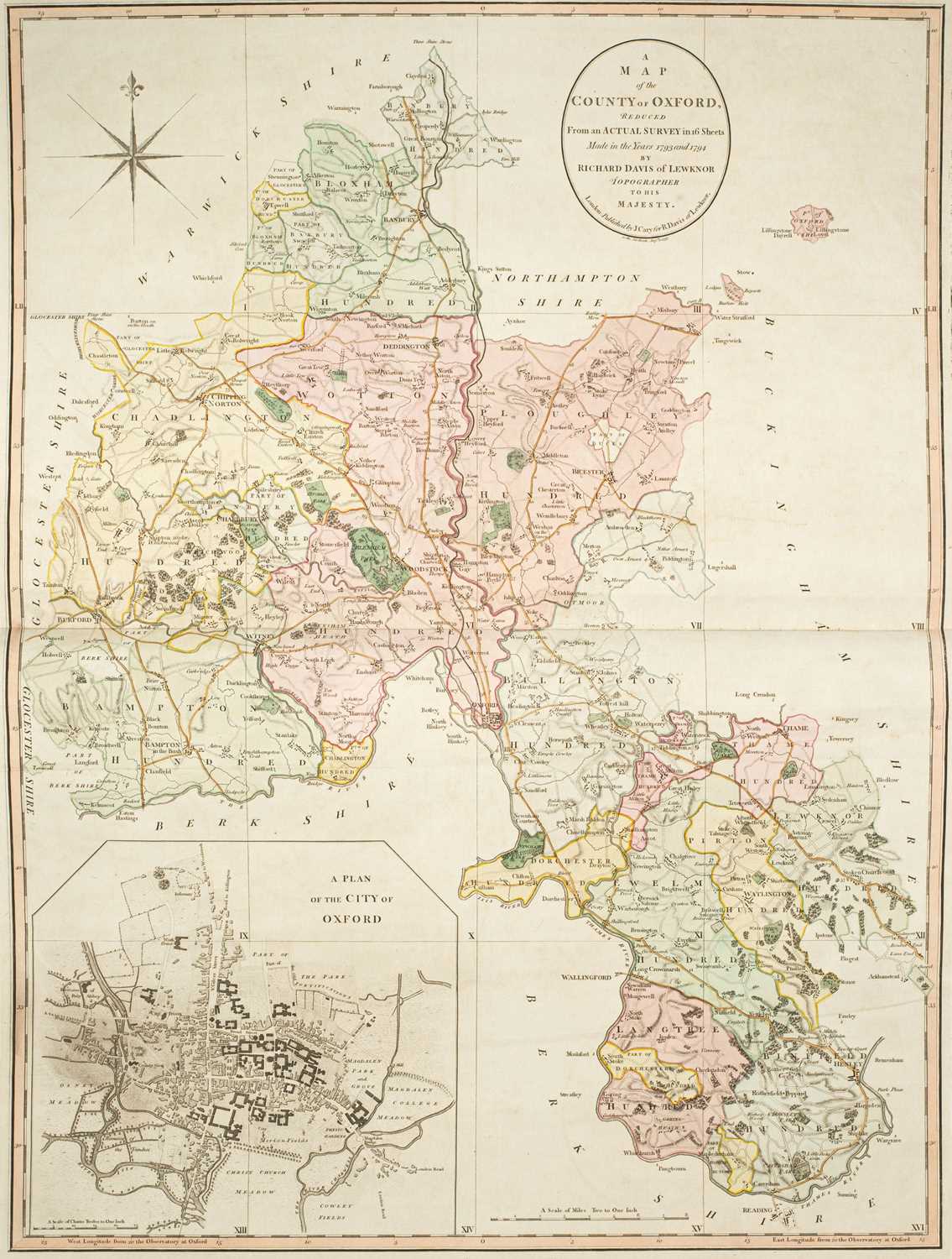 Lot 414 - Davis (Richard) A New Map of the County of Oxford from an Actual Survey