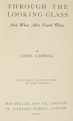 Lot 244 - Zaehnsdorf: Carroll (Lewis) Through the Looking-Glass and What Alice Found There
