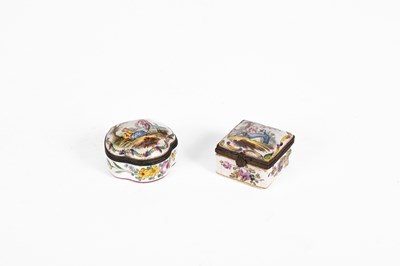 Lot 78 - Two late 19th Century Lille ceramic boxes