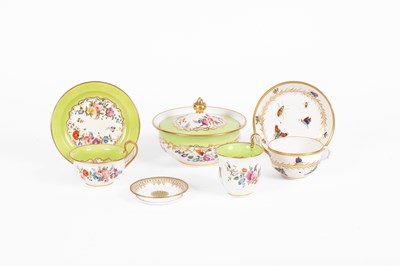 Lot 81 - A Sevres dish, Coalport part service and Derby style cup