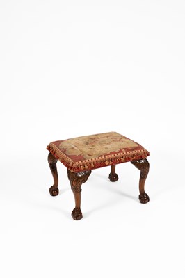 Lot 297 - A Georgian style rectangular stool