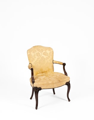 Lot 309 - A 19th Century mahogany open armchair