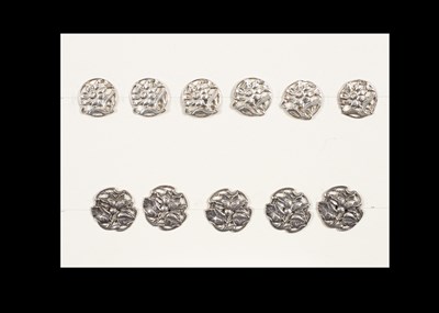 Lot 205 - A group of eleven Art Nouveau pieced silver buttons