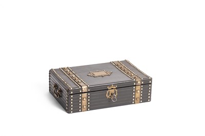 Lot 445 - A 19th Century Stammer & Breul ebony and metal mounted box