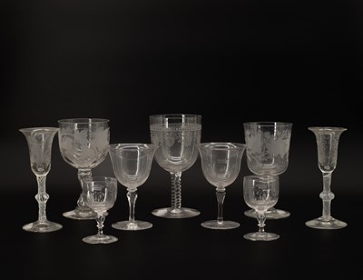 Lot 118 - Two Continental wine glasses