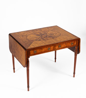 Lot 318 - A 19th Century and later mahogany and satinwood sofa table