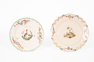 Lot 83 - A Derby feather-moulded plate