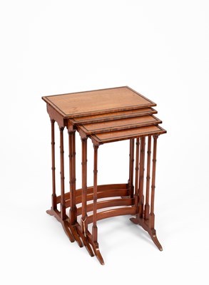 Lot 330 - A set of mahogany quartetto tables