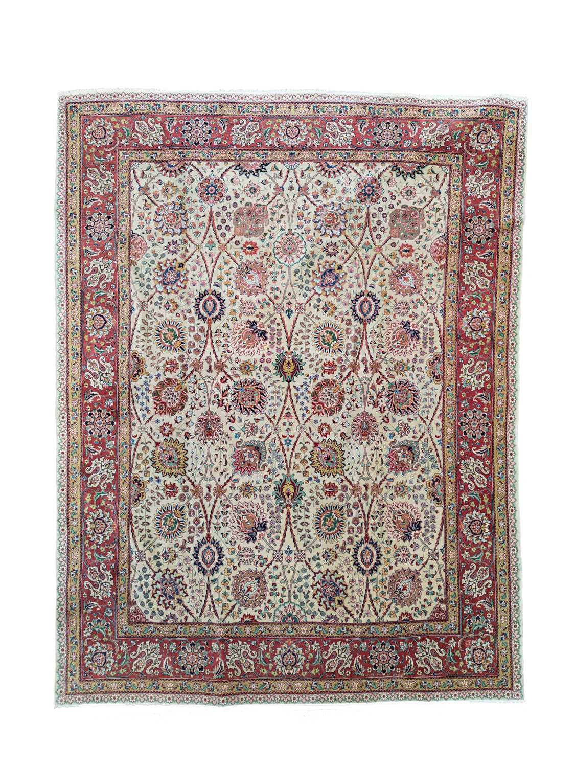 Lot 406 - A fine Tabriz carpet