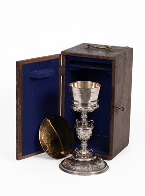 Lot 52 - A Continental white metal chalice