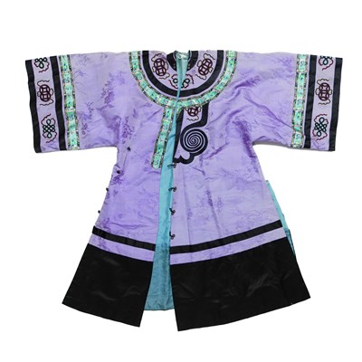 Lot 651 - A Chinese purple robe