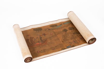 Lot 569 - After Qui Ying in imitation of Zhang Ze Duan