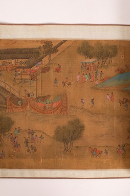 Lot 569 - After Qui Ying in imitation of Zhang Ze Duan