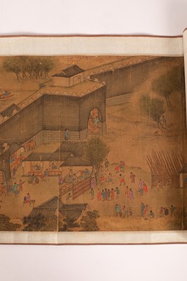 Lot 569 - After Qui Ying in imitation of Zhang Ze Duan