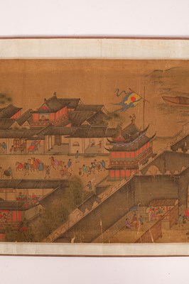 Lot 569 - After Qui Ying in imitation of Zhang Ze Duan