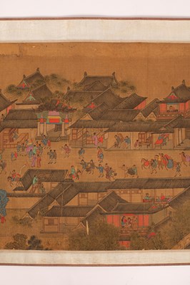Lot 569 - After Qui Ying in imitation of Zhang Ze Duan