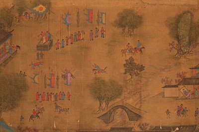 Lot 569 - After Qui Ying in imitation of Zhang Ze Duan