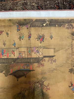 Lot 569 - After Qui Ying in imitation of Zhang Ze Duan