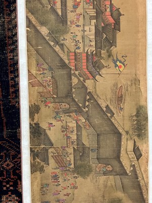 Lot 569 - After Qui Ying in imitation of Zhang Ze Duan