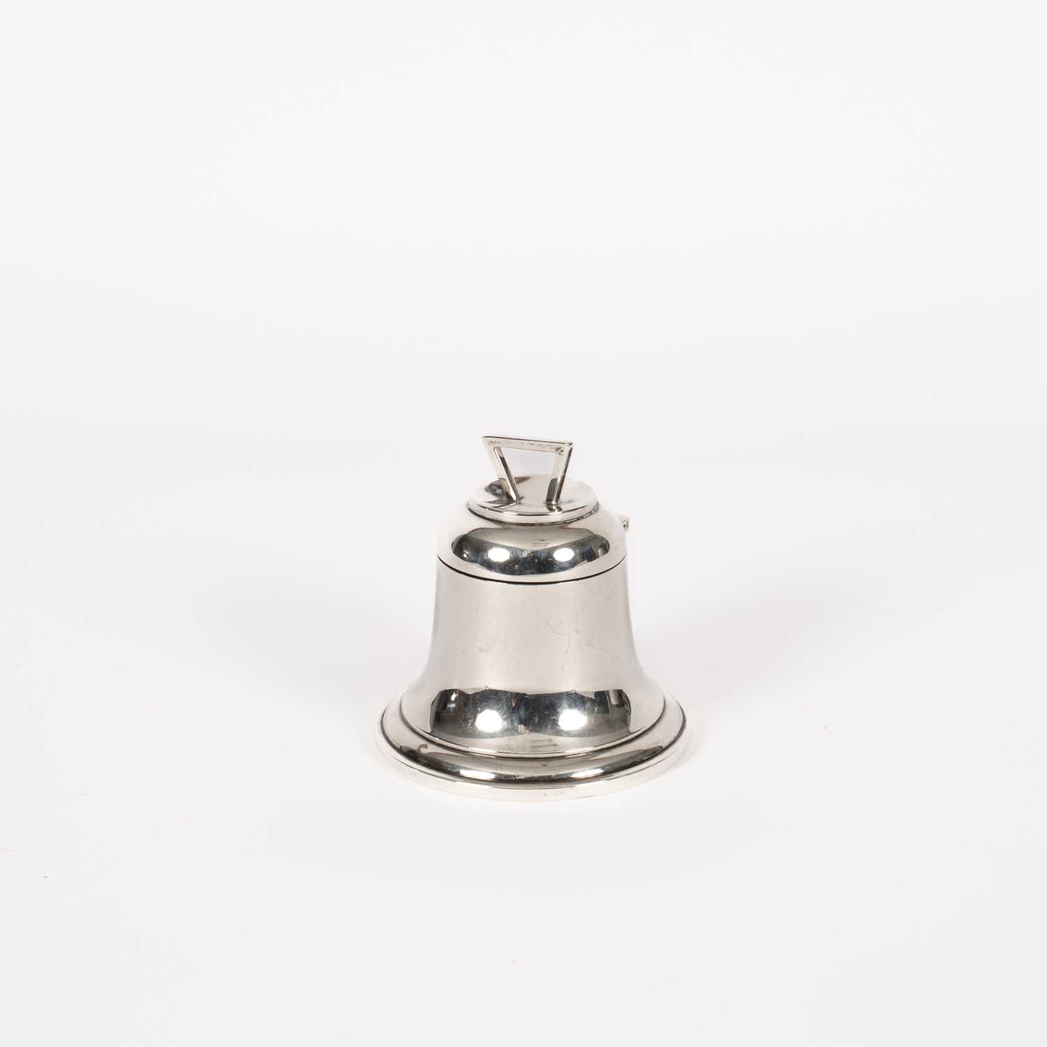 Lot 34 - A novelty silver inkwell