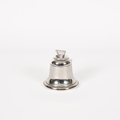 Lot 34 - A novelty silver inkwell