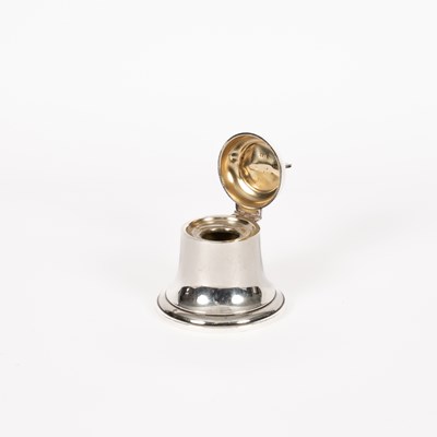Lot 34 - A novelty silver inkwell