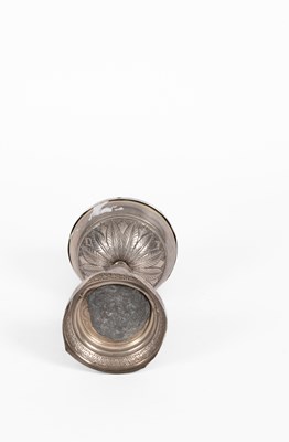 Lot 51 - A Continental white metal ciborium