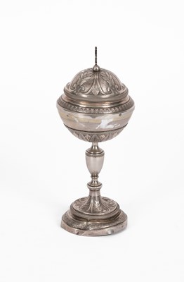 Lot 51 - A Continental white metal ciborium