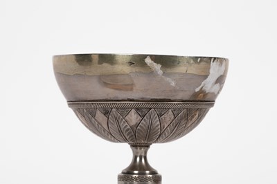 Lot 51 - A Continental white metal ciborium