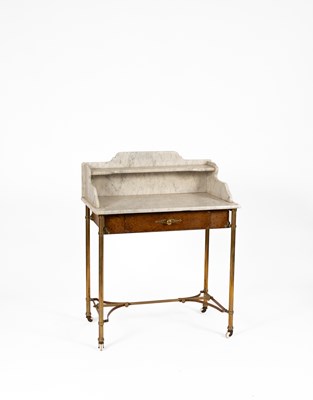 Lot 260 - A white marble topped washstand