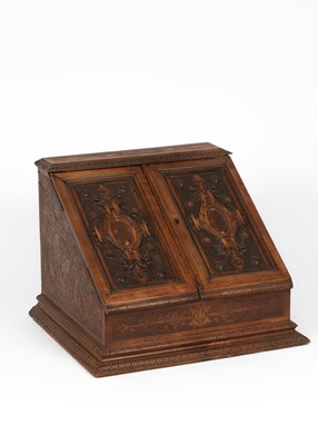 Lot 473 - A Victorian walnut stationery cabinet