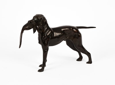 Lot 126 - A modern bronze of a pointer