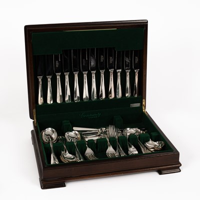Lot 40 - A matched silver table service for eight
